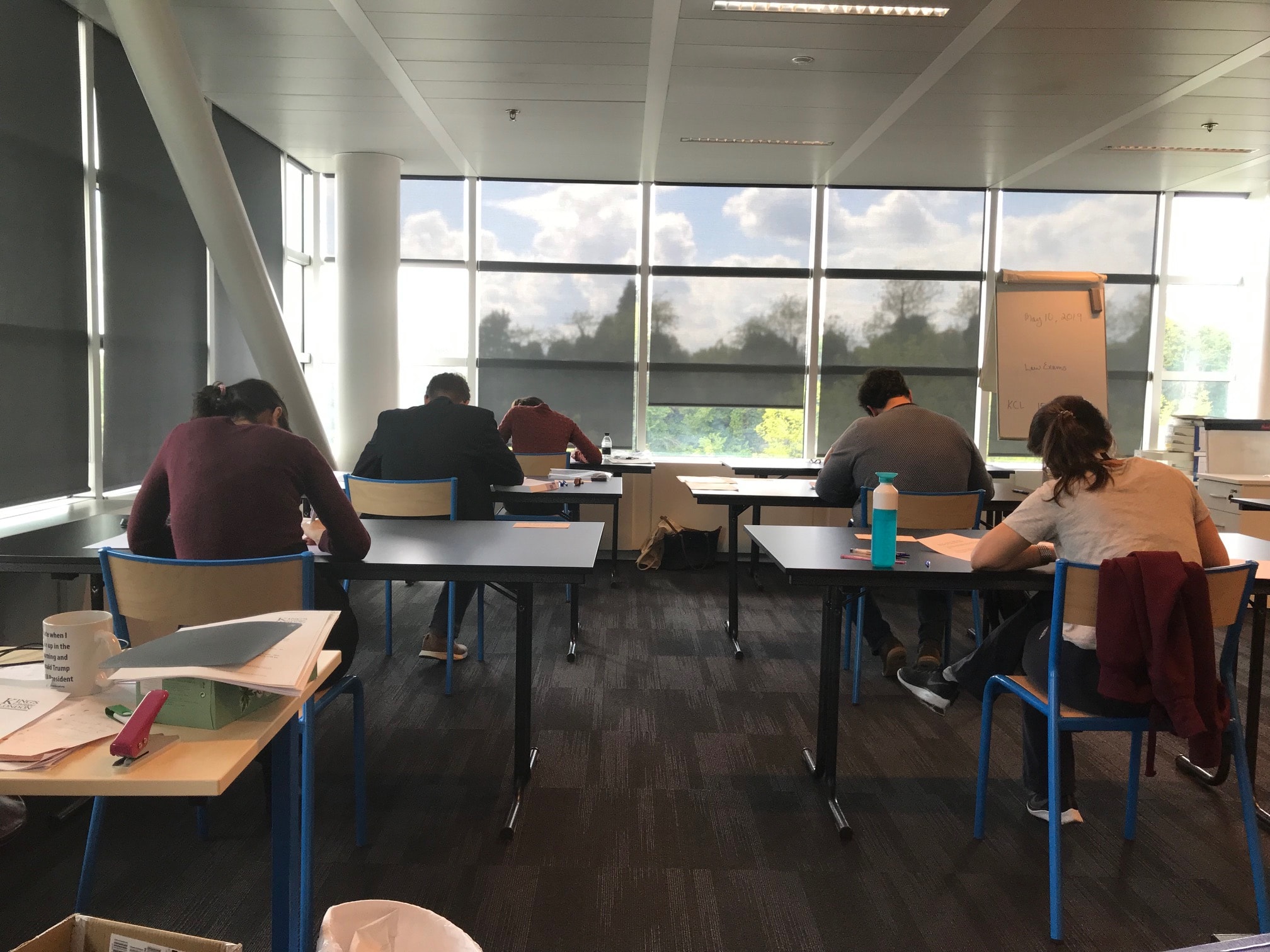 students in test in the Examination Centre in Brussels