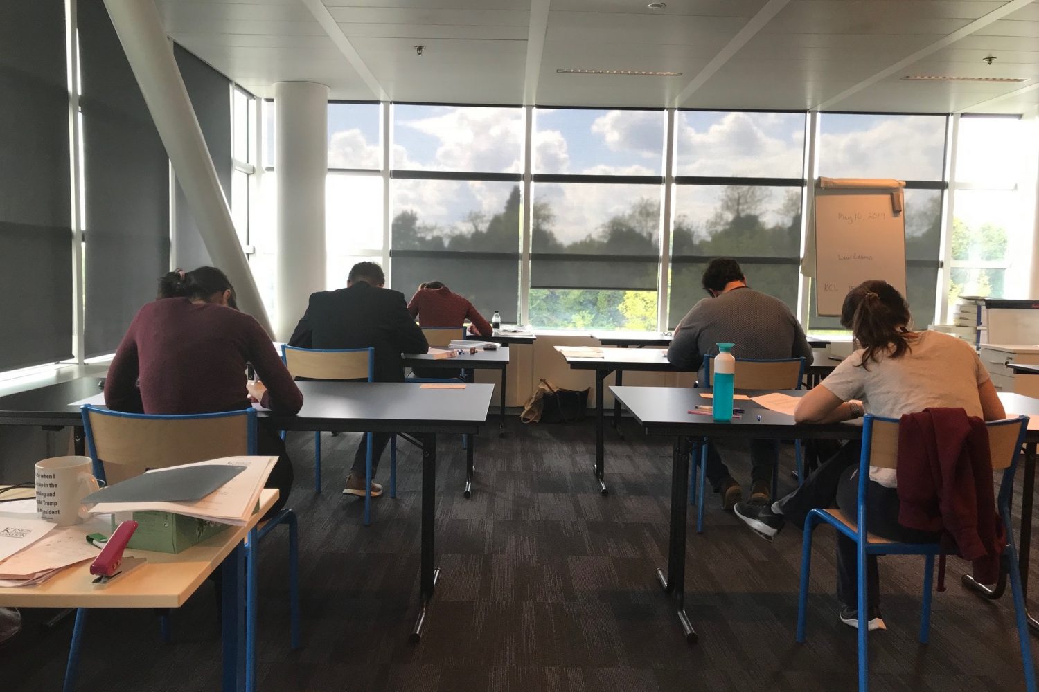 students in test in the Examination Centre in Brussels